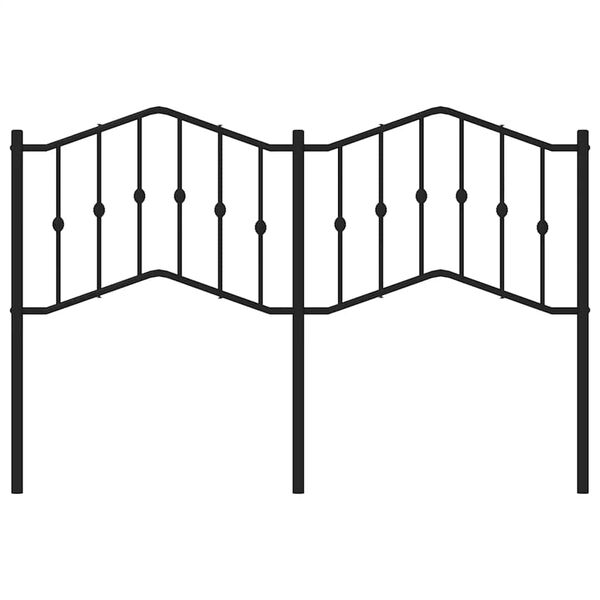 vidaXL Kopfteil Metall Schwarz 135 cm
