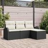 vidaXL Gartensofa-set Schwarz Poly-Rattan