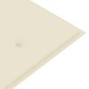 vidaXL Batavia-Gartenbank mit Cremewei&szlig;er Auflage 150 cm Teak Massiv