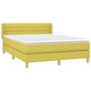 vidaXL Boxspringbett mit Matratze Gr&uuml;n 140x200 cm Stoff