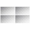 vidaXL Stufenmatten 4 stk. 90 x 50 cm Silber Aluminium Rechtwinklig
