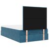 vidaXL Ottoman-Bett mit Matratzen & LEDs Dunkelblau 120x200 cm Samt