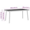 vidaXL Garten-Couchtisch Rechteckig Schwarz 80x40x37 cm Poly Rattan