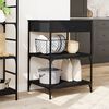 vidaXL K&uuml;chenwagen Schwarz 60x48x89,5 cm Holzwerkstoff