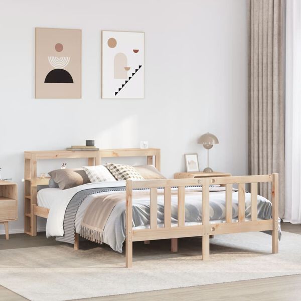 vidaXL Bettgestell mit Kopfteil ohne Matratze 120x200 cm