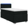 vidaXL Boxspringbett mit Matratze Schwarz 100 x 200 cm Stoff