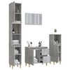 vidaXL 4-tlg. Badm&ouml;bel-Set Betongrau Holzwerkstoff
