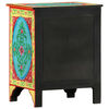 vidaXL Handbemalter Nachttisch 40&times;30&times;50 cm Mango Massivholz