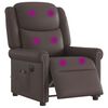 vidaXL Relaxsessel Massage Elektrisch Gl&auml;nzend Braun Kunstleder