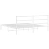 vidaXL Bettgestell mit Kopfteil Metall Wei&szlig; 183x213 cm