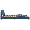 vidaXL Bettgestell mit Kopfteil "Dover" Blau 160x200 cm Stoff
