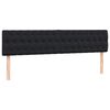 vidaXL Boxspringbett mit Matratze Schwarz 180x210 cm Samt