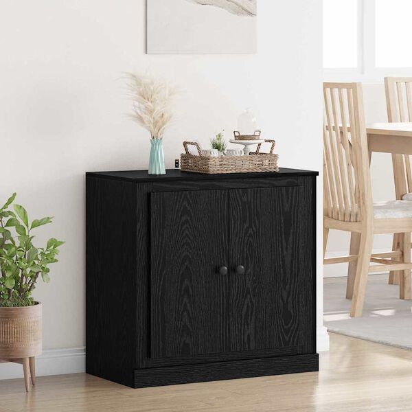 vidaXL Sideboard Schwarz Eichen-Optik 70 x 35,5 x 67,5 cm