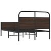 vidaXL Bettgestell ohne Matratze 135x190 cm Braun Eichen-Optik