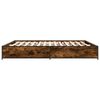 vidaXL Bettgestell R&auml;uchereiche 200x200 cm Holzwerkstoff und Metall