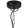 vidaXL H&auml;ngelampe Industrie-Stil Schwarz Eisen & Massivholz 23 cm E27