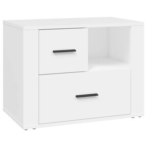 vidaXL Nachttisch Wei&szlig; 60x36x45 cm Holzwerkstoff