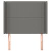 vidaXL Kopfteil mit Ohren Dunkelgrau 83x16x118/128 cm Stoff