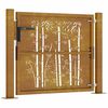 vidaXL Gartentor 100x100 cm Cortenstahl Bambus-Design