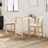 vidaXL Esszimmerst&uuml;hle 2 pcs Natur 48 x 49 x 95 cm Massives Gummiholz