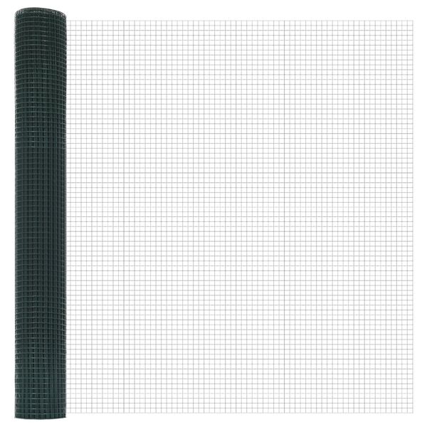 vidaXL Geschwei&szlig;ter Drahtzaun Gr&uuml;n 1,4 x 25 m