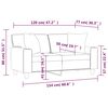 vidaXL 2-Sitzer-Sofa mit Kissen Grau 120 cm Kunstleder