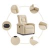 vidaXL Relaxsessel Elektrisch Creme Stoff