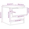 vidaXL Bettschrank 2 pcs Artisan-Eiche 40 x 39 x 40 cm Holzwerkstoff