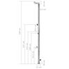 vidaXL Gartendusche mit Brauner Bodenplatte 225 cm Edelstahl