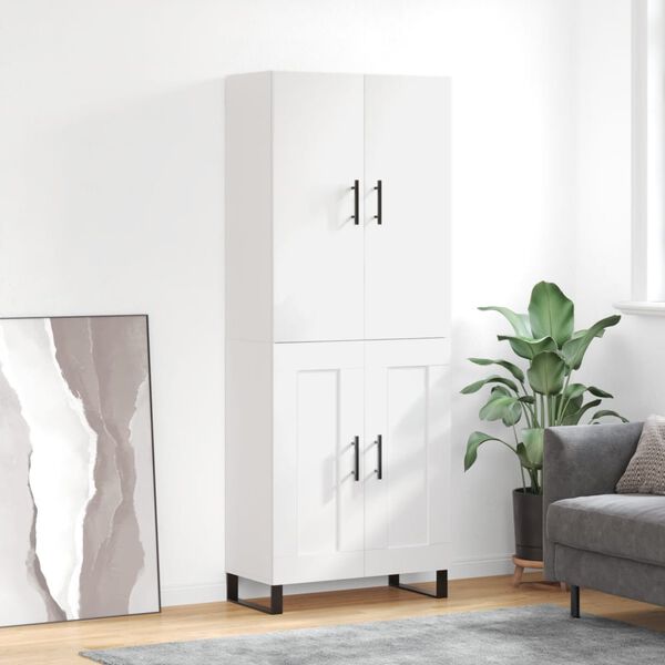 vidaXL Highboard Wei&szlig; 69,5x34x180 cm Holzwerkstoff