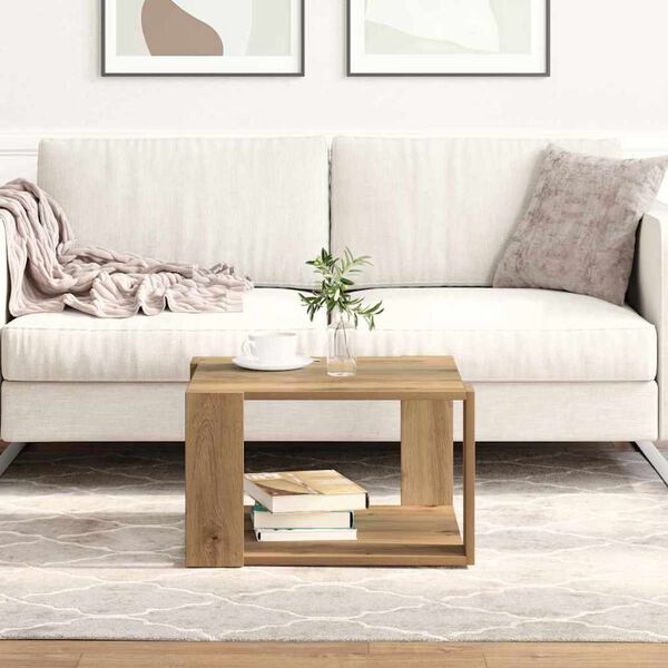 vidaXL Couchtisch Artisan-Eiche 51,5 x 51,5 x 30 cm Holzwerkstoff