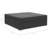 vidaXL 6-tlg. Garten-Lounge-Set mit Kissen Poly Rattan Schwarz