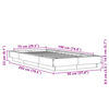 vidaXL Bettgestell Betongrau 75x190 cm Holzwerkstoff