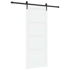 vidaXL Schiebet&uuml;r ORKDAL Wei&szlig; und Schwarz 83 x 202 cm