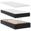 vidaXL Aufbewahrungsbett mit Matratze Schwarz 90 x 190 cm Kunstleder
