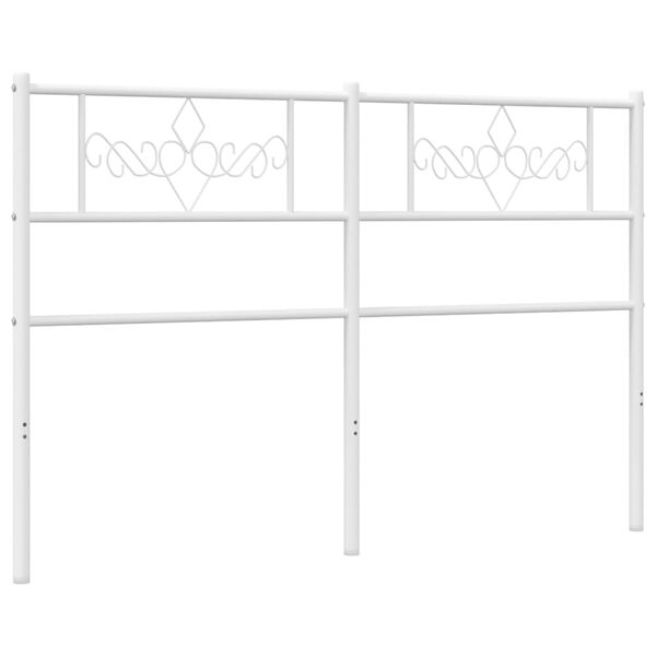 vidaXL Ersatz-Kopfteil Metall Wei&szlig; 160 cm