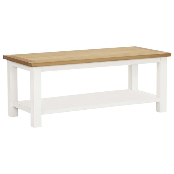 vidaXL Couchtisch 110x55x40 cm Eiche Massivholz