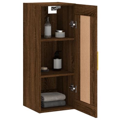 vidaXL Wandschrank Braun Eichen-Optik 34,5x34x90 cm Holzwerkstoff