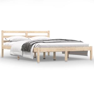 vidaXL Massivholzbett Kiefer 140x190 cm