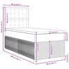 vidaXL Boxspringbett mit Matratze Creme 90x200 cm Stoff