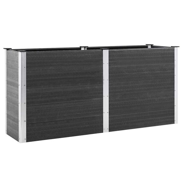 vidaXL Garten-Hochbeet 200x50x91 cm WPC Grau