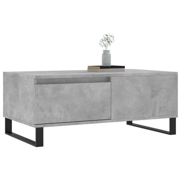 vidaXL Couchtisch Betongrau 90x50x36,5 cm Holzwerkstoff