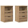 vidaXL Nachttische 2 Stk. Artisan-Eiche 40x36x65 cm Holzwerkstoff
