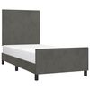 vidaXL Bettgestell ohne Matratze Dunkelgrau 100x200 cm Samt