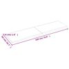 vidaXL Tischplatte 180x50x(2-4) cm Massivholz Behandelt Baumkante