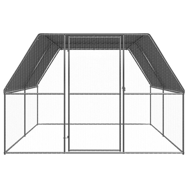 vidaXL H&uuml;hnerk&auml;fig 3x4x2 m Verzinkter Stahl