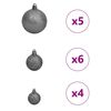 vidaXL K&uuml;nstlicher vorbeleuchteter Weihnachtsbaum Schwarz 120 cm PVC