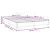 vidaXL Bettgestell ohne Matratze Dunkelbraun 140x200 cm Stoff