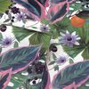 DUTCH WALLCOVERINGS Tapete Passion Flower Wei&szlig; und Gr&uuml;n