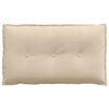 vidaXL R&uuml;ckenkissen Creme 80 x 50 cm Mikrofaserstoff